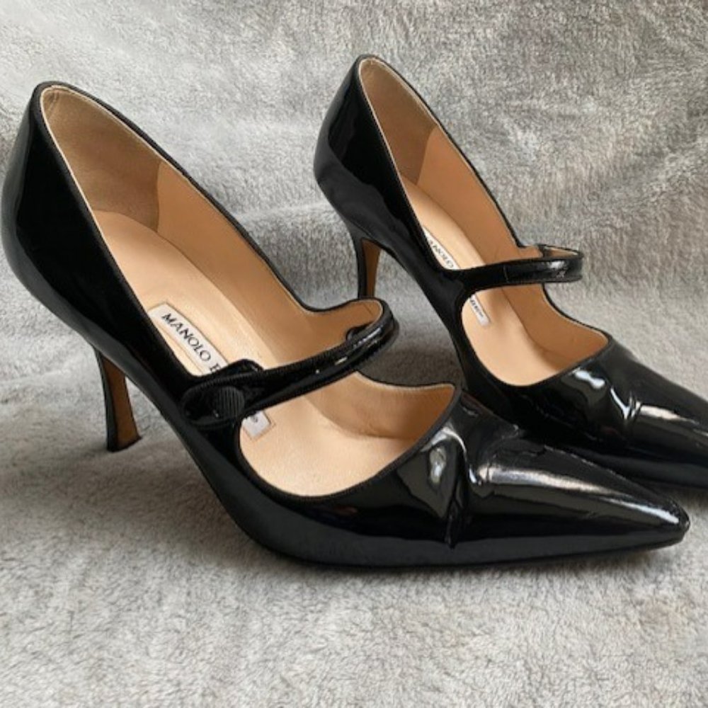 Manolo Blahnik Patent Leather Mary Janes